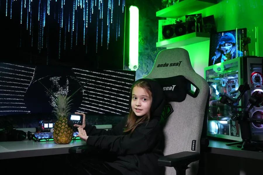 Sofia at her workbench